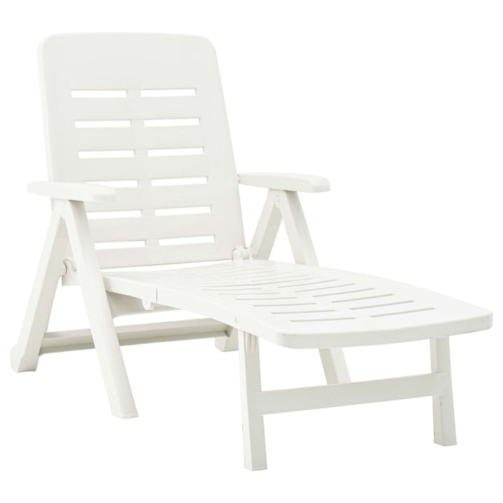 foldbar liggestol plastik hvid