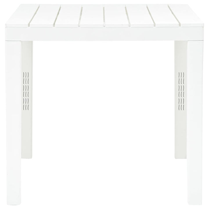 havebord med 2 bænke plastik hvid