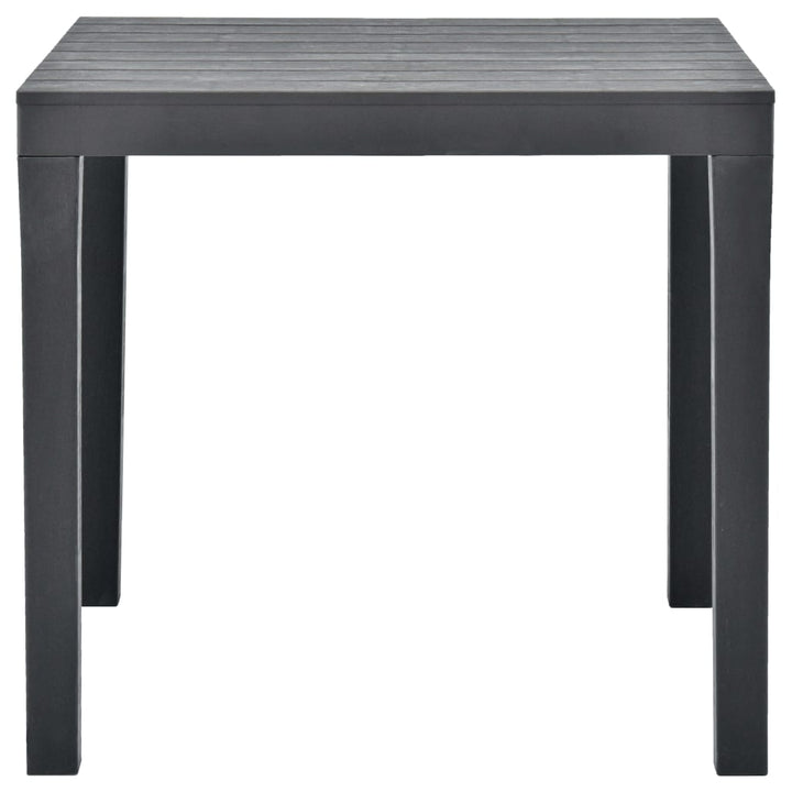 havebord med 2 bænke plastik antracitgrå