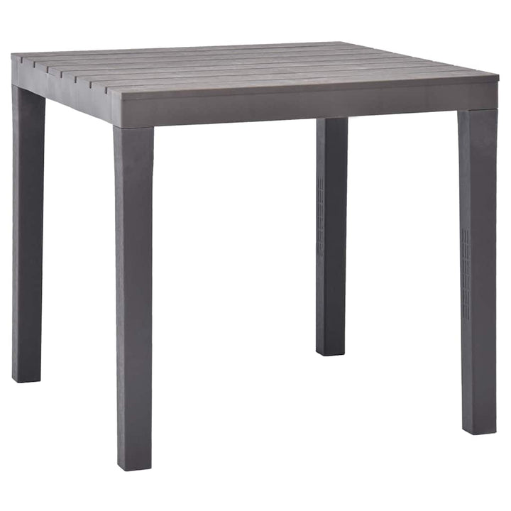 havebord 78 x 78 x 72 cm plastik mokkafarvet