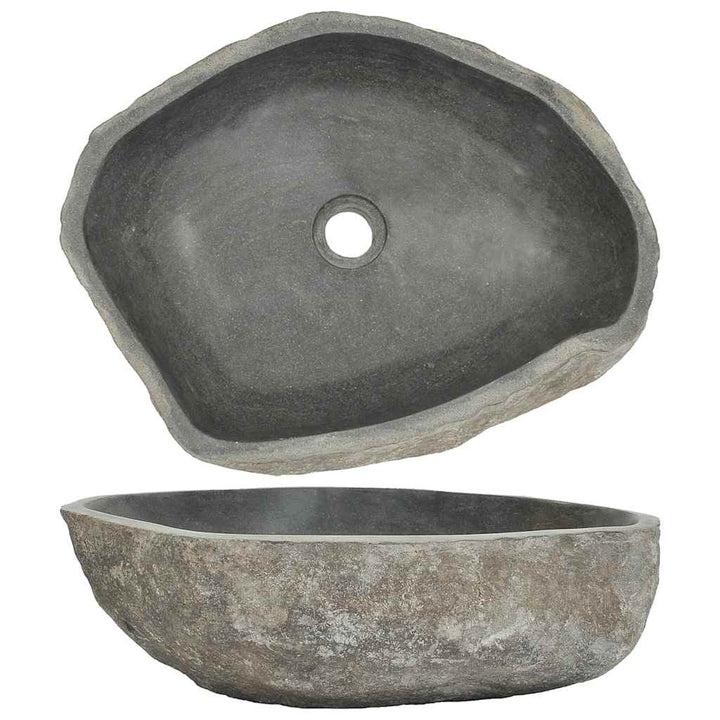 håndvask (45-53)x(34-41) cm oval flodsten