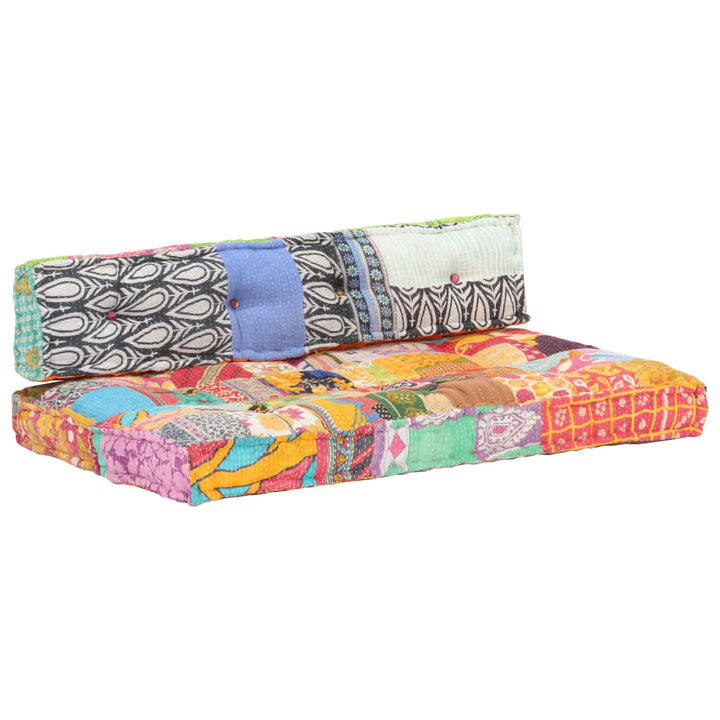 hynde til pallesofa stof patchwork flerfarvet