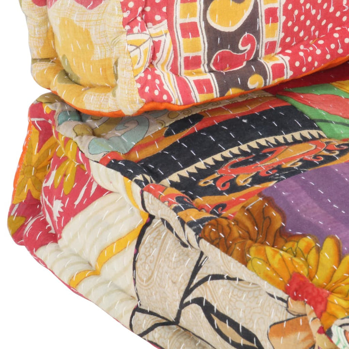 hynde til pallesofa stof patchwork flerfarvet