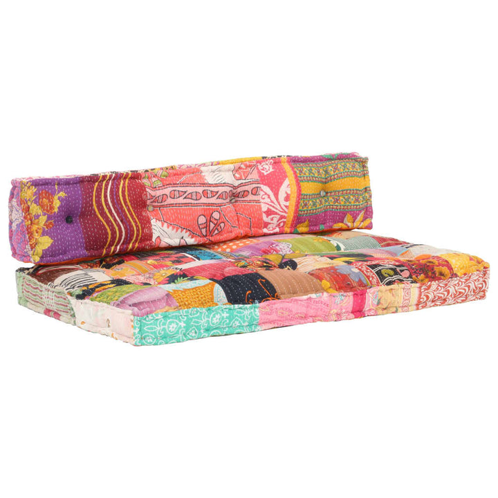 hynde til pallesofa stof patchwork flerfarvet