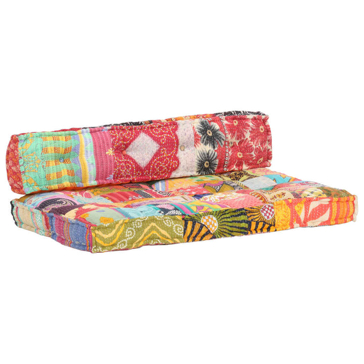 hynde til pallesofa stof patchwork flerfarvet