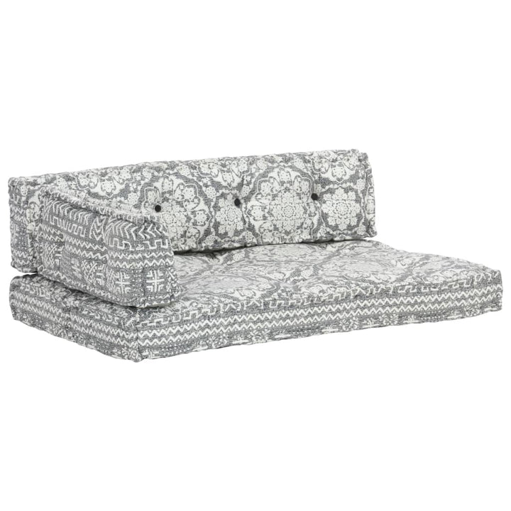 hynde til pallesofa stof patchwork lysegrå