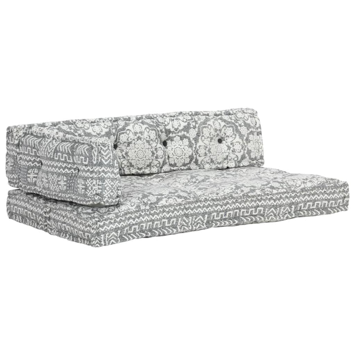 hynde til pallesofa stof patchwork lysegrå