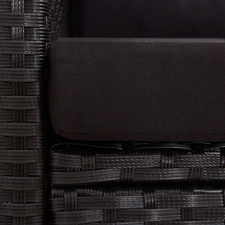 topersoners havesofa med hynder 124 cm polyrattan sort