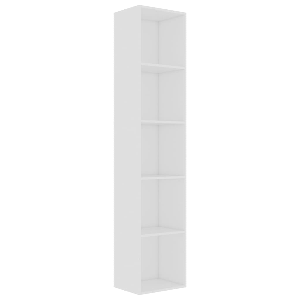 bogreol 40x30x189 cm konstrueret træ hvid