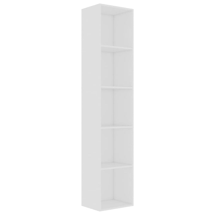 bogreol 40x30x189 cm konstrueret træ hvid