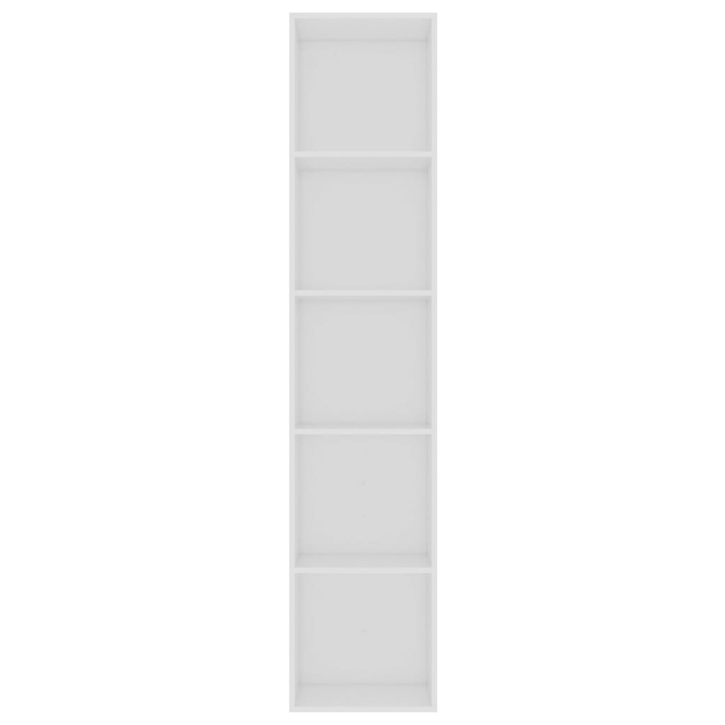 bogreol 40x30x189 cm konstrueret træ hvid
