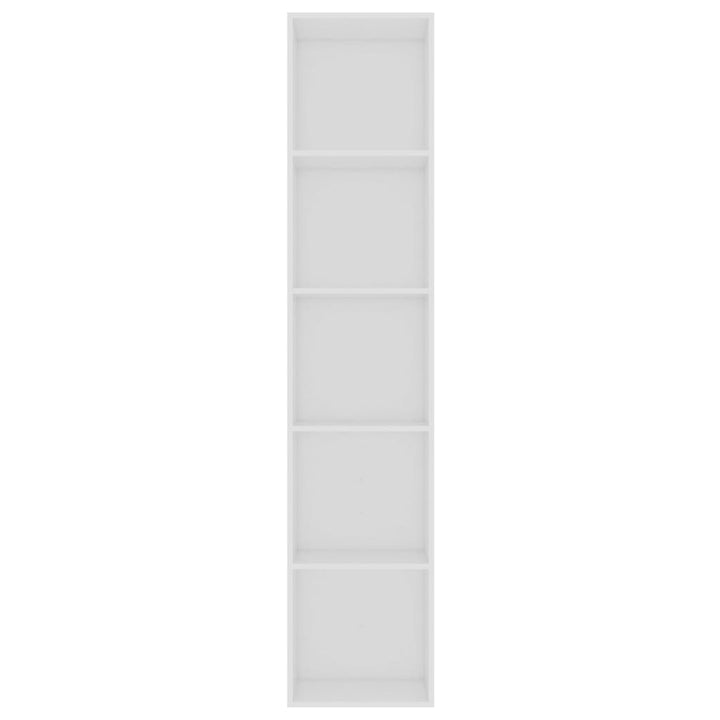 bogreol 40x30x189 cm konstrueret træ hvid
