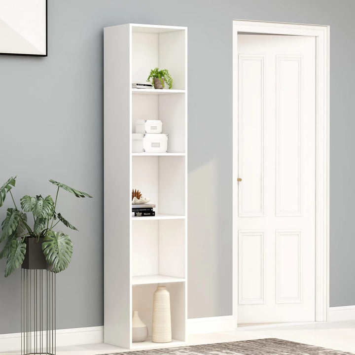 bogreol 40x30x189 cm konstrueret træ hvid
