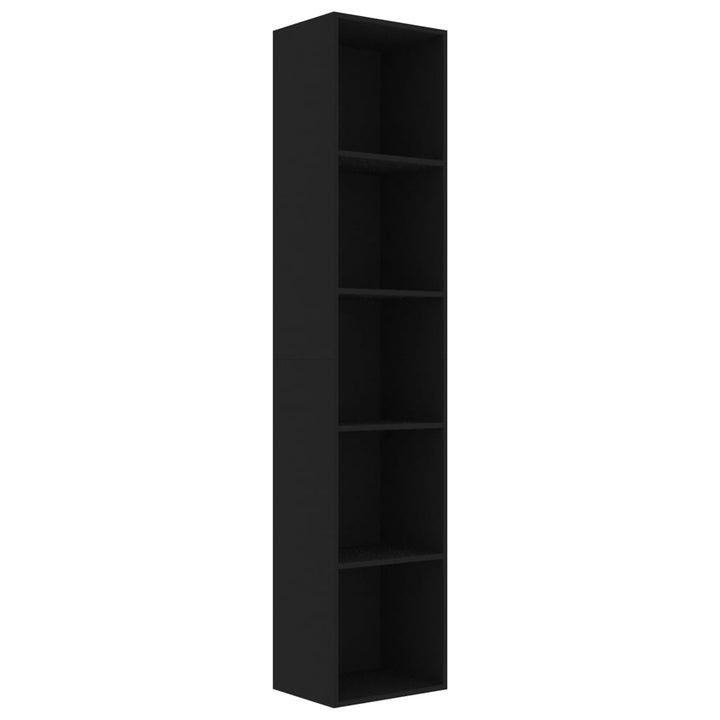 bogreol 40x30x189 cm konstrueret træ sort