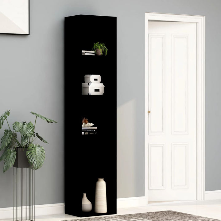 bogreol 40x30x189 cm konstrueret træ sort