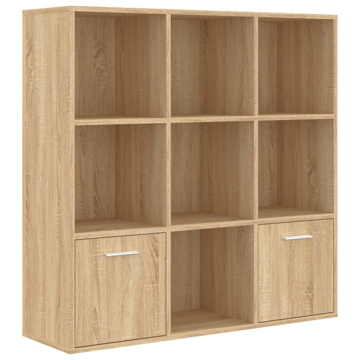 bogreol 98x30x98 cm konstrueret træ sonoma-eg