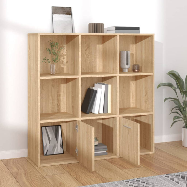 bogreol 98x30x98 cm konstrueret træ sonoma-eg