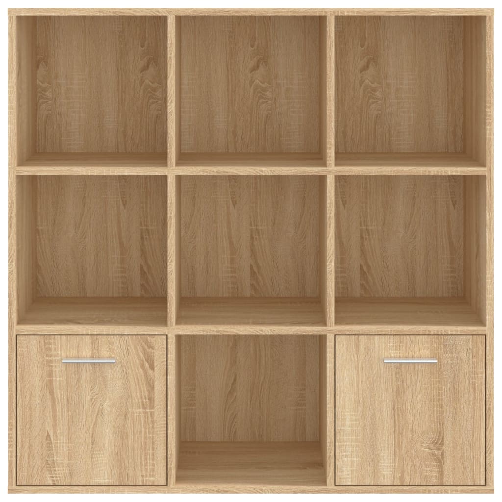 bogreol 98x30x98 cm konstrueret træ sonoma-eg