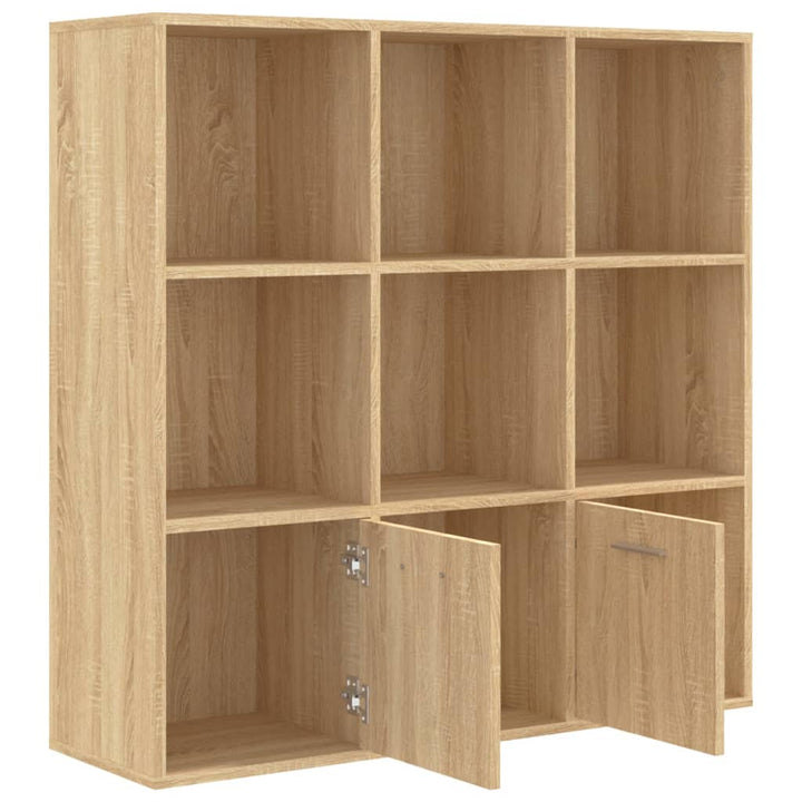 bogreol 98x30x98 cm konstrueret træ sonoma-eg