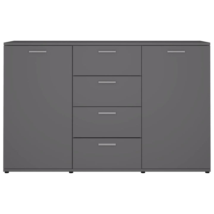 skænk 120x35,5x75 cm konstrueret træ grå