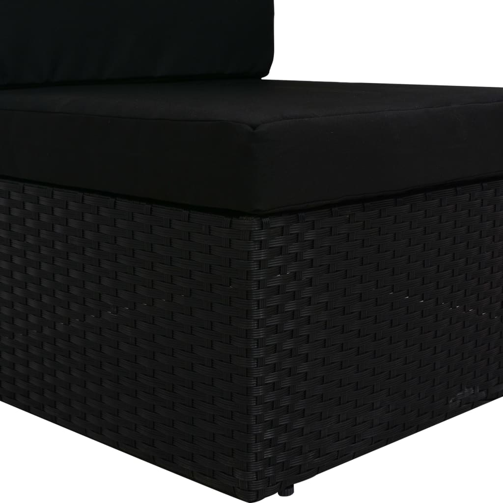 midtersæde til sofa polyrattan sort