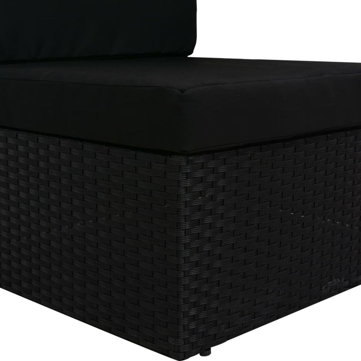 midtersæde til sofa polyrattan sort