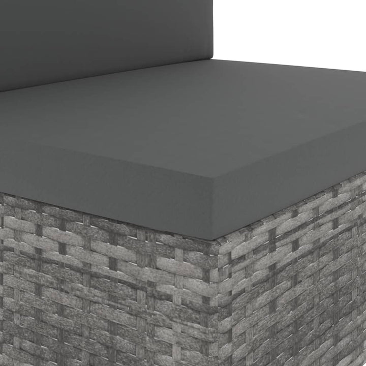 midtersæde til sofa polyrattan grå