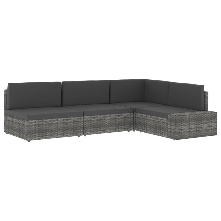hjørnedel til sofa polyrattan grå