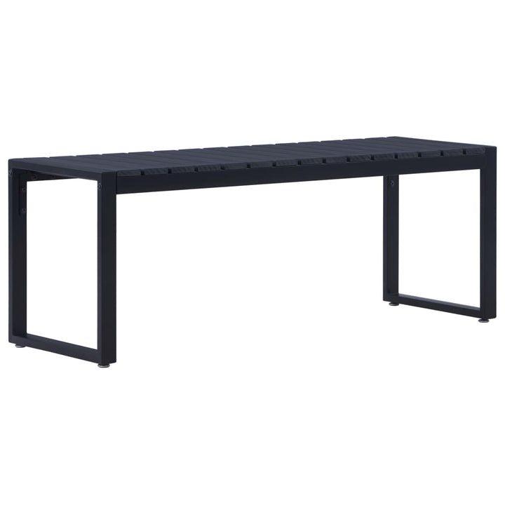 havebænk 120,5 cm PS-plade sort