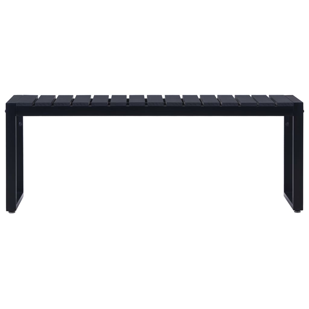 havebænk 120,5 cm PS-plade sort