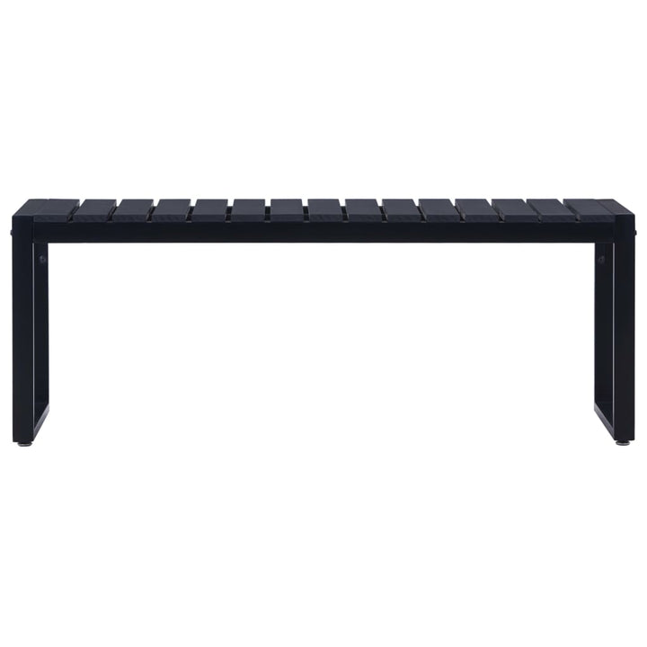 havebænk 120,5 cm PS-plade sort