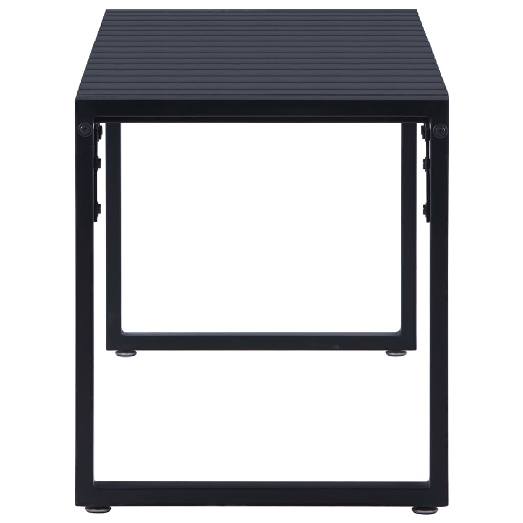 havebænk 120,5 cm PS-plade sort