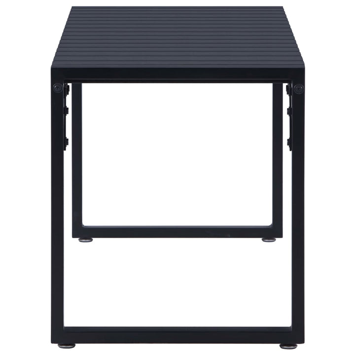 havebænk 120,5 cm PS-plade sort