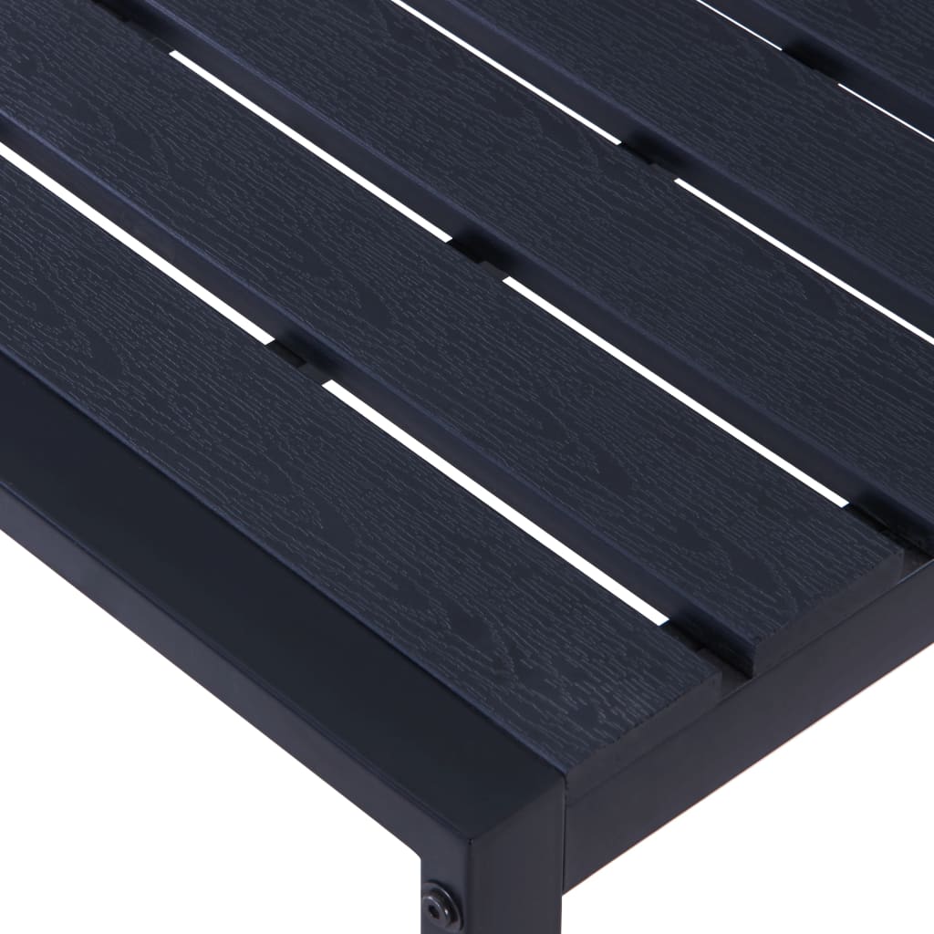 havebænk 120,5 cm PS-plade sort