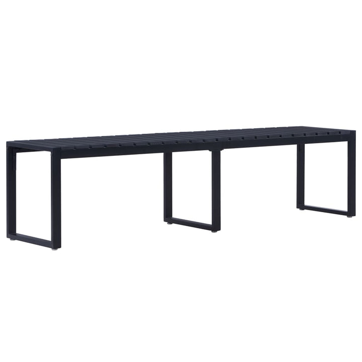 havebænk 180 cm PS-plade sort