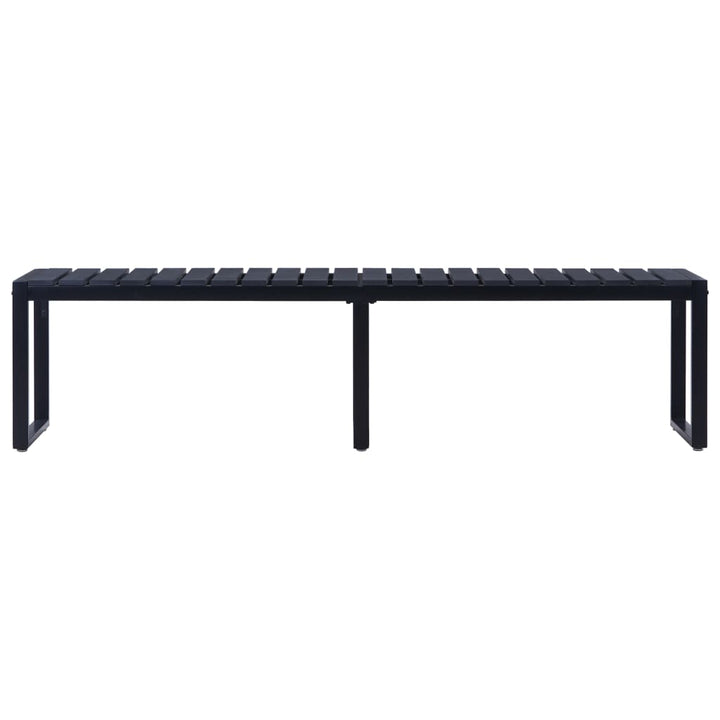 havebænk 180 cm PS-plade sort