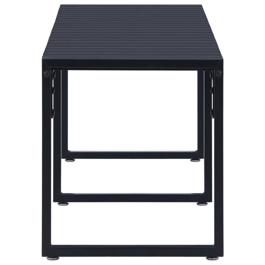 havebænk 180 cm PS-plade sort