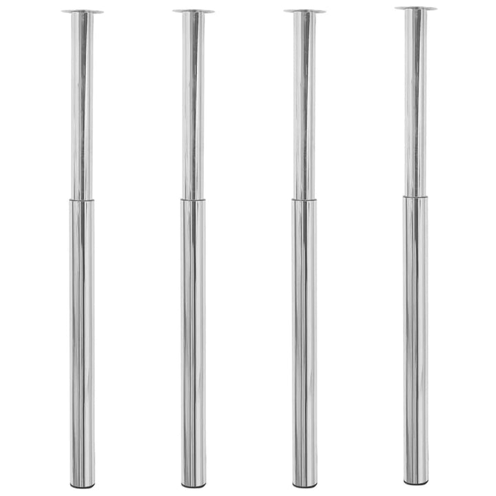 teleskopiske bordben 4 stk. 710 mm-1100 mm krom