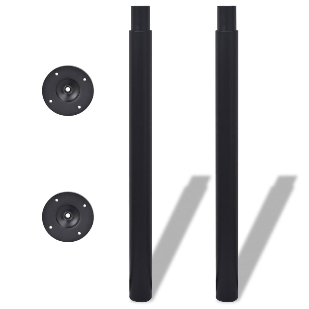 teleskopiske bordben 4 stk. 710 mm-1100 mm sort