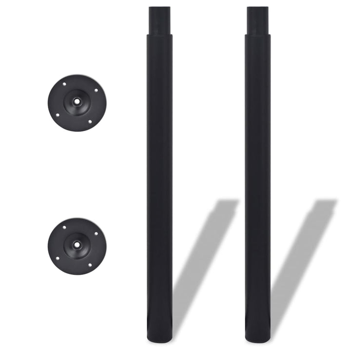 teleskopiske bordben 4 stk. 710 mm-1100 mm sort