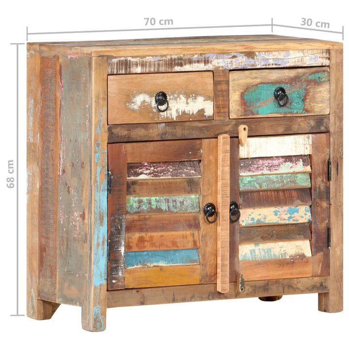 skænk 70x30x68 cm massivt genbrugstræ