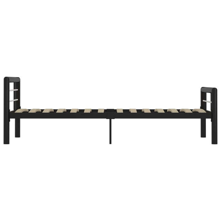 sengestel 90x200 cm metal sort og hvid