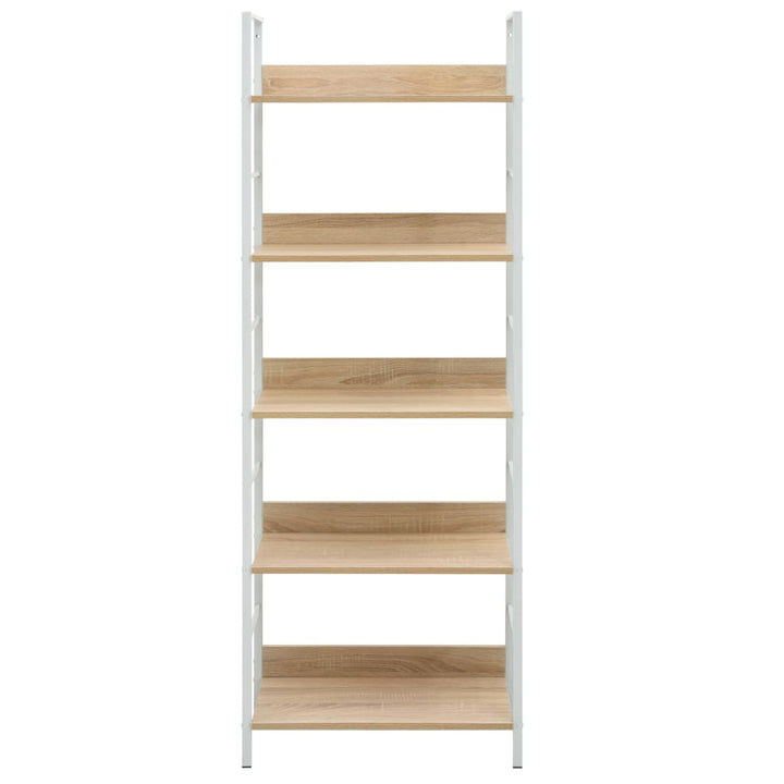 bogreol 60x27,6x158,5 cm 5 hylder konstrueret træ egetræsfarvet