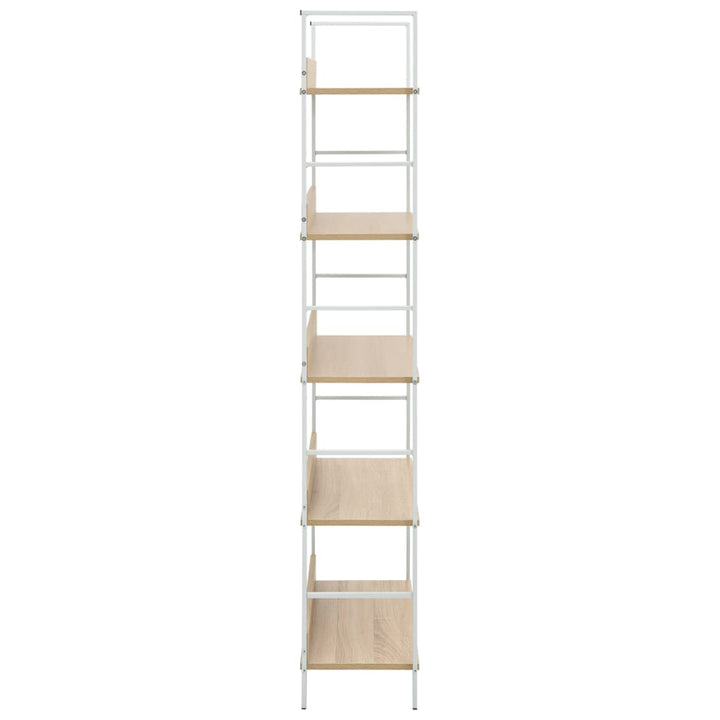 bogreol 60x27,6x158,5 cm 5 hylder konstrueret træ egetræsfarvet