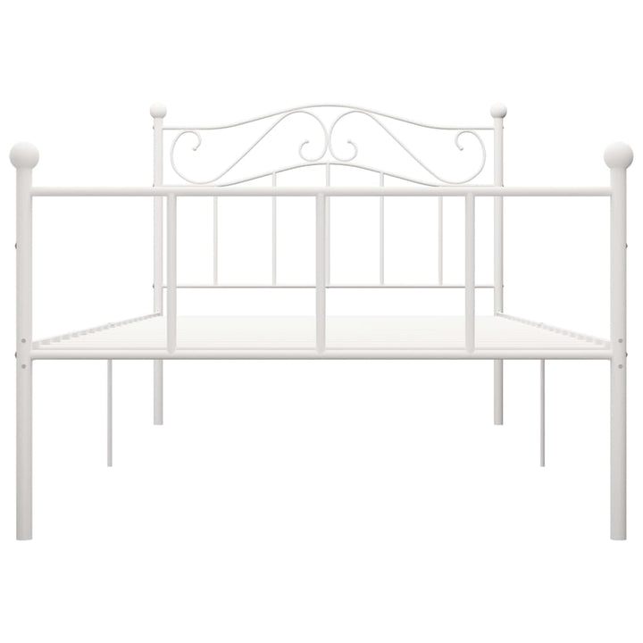 sengestel 90x200 cm metal hvid