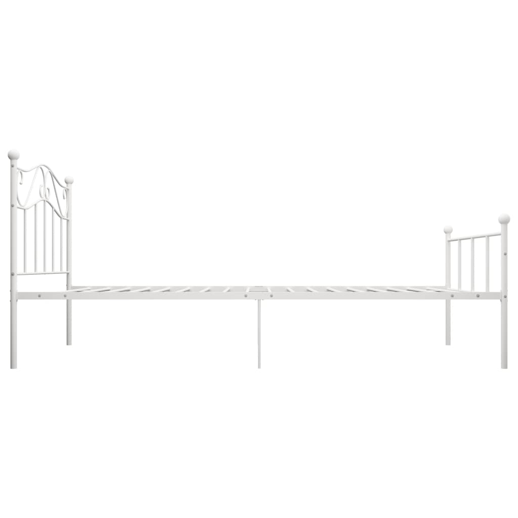 sengestel 90x200 cm metal hvid