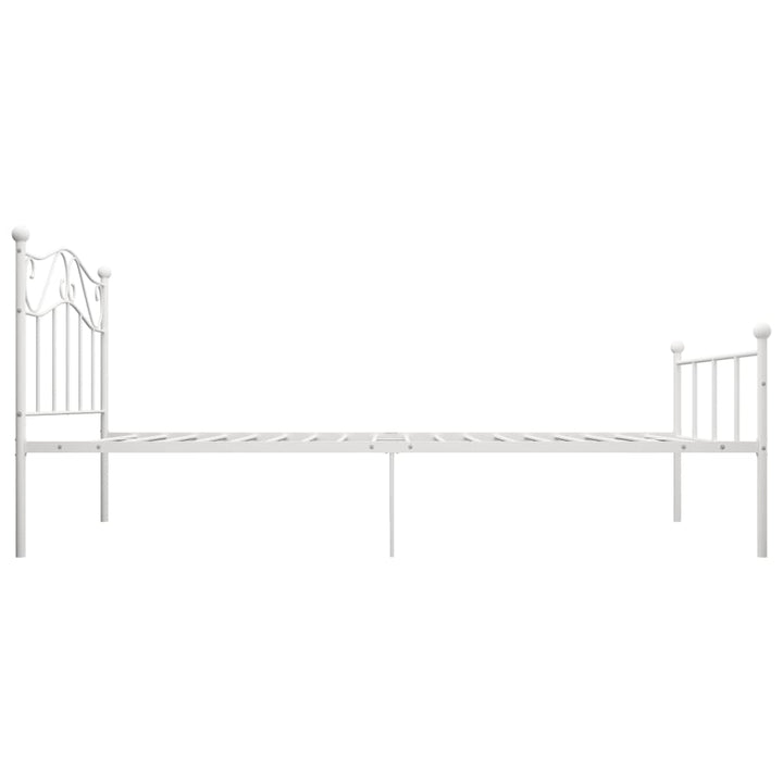 sengestel 90x200 cm metal hvid