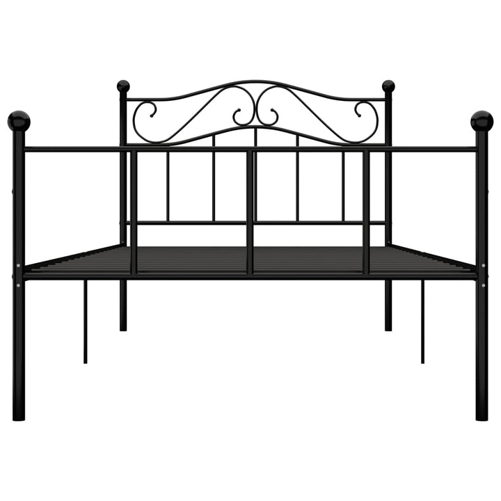 sengestel 90x200 cm metal sort
