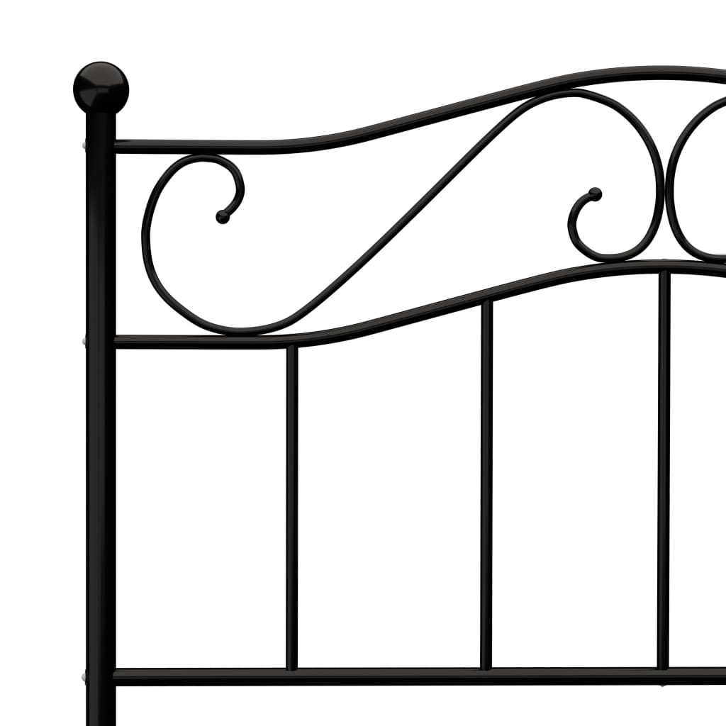 sengestel 90x200 cm metal sort