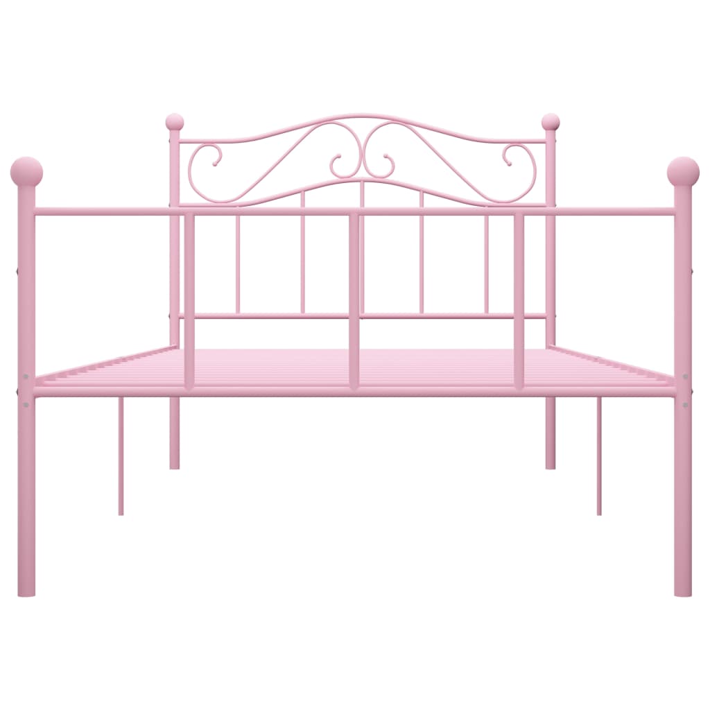 sengestel 90x200 cm metal pink